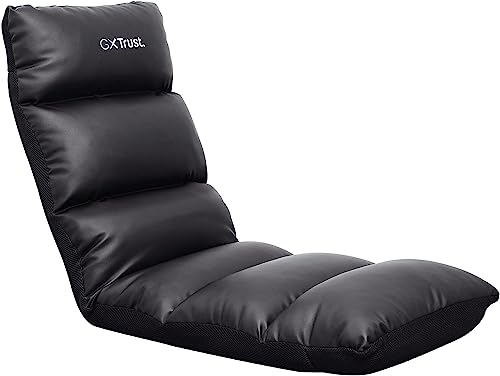 Trust Gaming GXT 718 Rayzee hopfällbar spelstol, golvstol med ryggstöd för konsolspel, kan belastas upp till 125 kg, sittdyna med liggfunktion för...