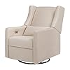 Babyletto kiwi electronic power recliner and swivel glider with usb port in performance beach eco weave water repellent stain resistant greenguard gold and certipur us certified  urban country home decor