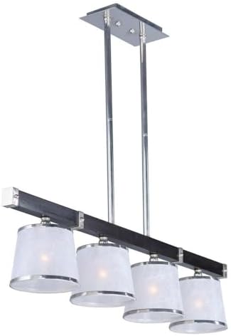 Maxim Maritime-Four Light Linear Pendant-7.25 Inches Wide by 10 inches high-Wenge/Polished Nickel Finish