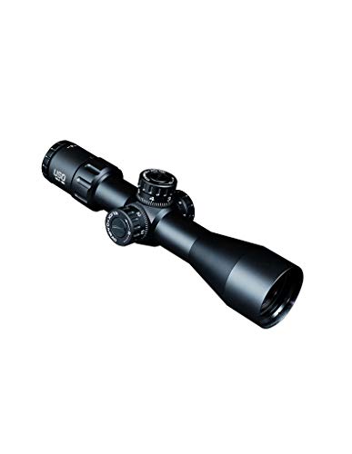 U.S. Optics US Optics 3-12x544mm 30mm Tube; Non-Lit FFP MHR Reticle; Elevation and Windage Zeroing Knob with 1/10 MIL Adjustments TS-12X-MHR, Black