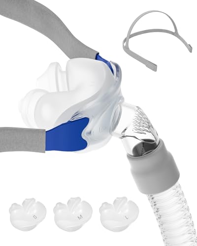 Replacement Set for Airfit P10 Nasal Pillow Includes 3 Size Nasal Pillows Adjustable Headgear Tube Frame and Hose All in One Set