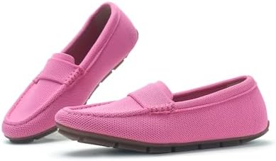 HPSOM Women’s Lightweight Knitted Loafers Casual Flat Shoes Comfortable Boat Shoes Flat Bottomed Breathable Shoes