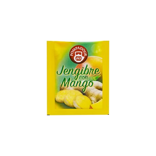Pompadour | Jengibre con Mango | Infusión | Sabor Vigorizante y Afrutado | 20 Bolsitas de 2,25 Gr - imagen 3
