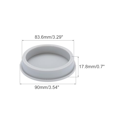 Image of MECCANIXITY High Temp Silicone Plug Mount Dia 83.6mm /3.29 Inch T Shaped Rubber Stopper Hole Plugs for Powder Coating Plating Waterproof Sealing Plugs Grey Pack of 1(OD 90mm /3.54 Inch)