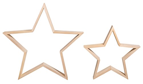 Rayher set cornici in legno, stelle, legno