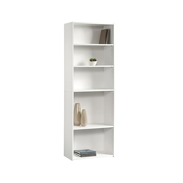 Sauder Beginnings 5Shelf Bookcase, Soft White finish