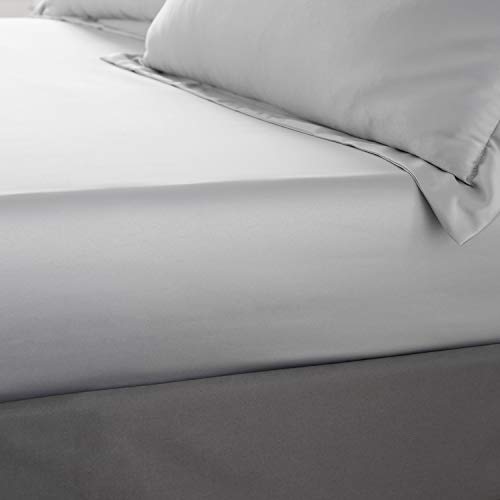 Catherine Lansfield Silky Soft Satin Super King Fitted Sheet Silver