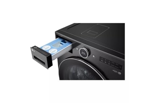 5.0 cu. ft. Mega Capacity Smart Front Load Electric All-in-One Washer Dryer Combo with TurboWash360 WiFi in Black Steel - Image 8