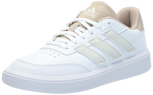 adidas adidas Women's Courtblock, White/Orbit Grey/Clay Brown, 10