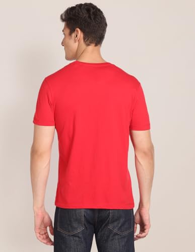 Image of U.S. Polo ASSN. Knitted Cotton T-Shirts for Men - 100% Cotton, Breathable & Comfortable, Half Sleeves Mens Casual T Shirts