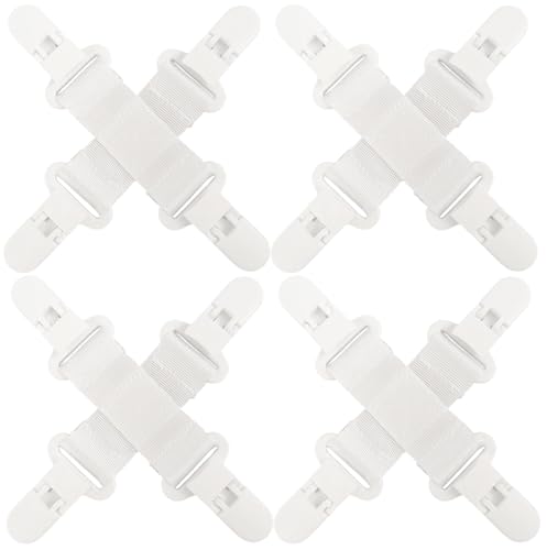 Ajqxh 4Pcs Bed Sheet Detangler Reduces Laundry Tangles Keep Bed Sheets/Duvet Covers/Blankets from Tangling Twisting and Balling in Washer and Dryer Saves Time and No Damage to Fabric