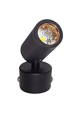 Mufasa 3 Watts Black Body Rose Gold Finish LED Spotlight Focus Light Bedroom Reading Display Vanity Wall Light (Please Check Dimensions Image) (Warm White)