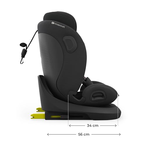 Miniatura 13 de Kinderkraft I-Grow 2 Pro Silla De Coche, I-Size 40-150 Cm, Isofix, Silla Coche Bebé, Para Niños, Ajustable, Sillade, Rwf, Fwf, Universal Para Coche, Asiento, 360 , Grupo 0 1 2 3, 0-36 Kg, Negro