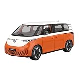 for Meitu 1:24 2023 Volkswagen Buzz Car Model Simulation Zinc Alloy Toy Car Crafts Collection(Orange)