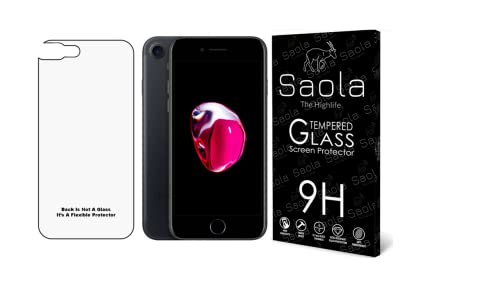 Image of Saola 9H BACK Protector For Apple Iphone 7 (Not Glass, It?s a Flexible Protector) .Comes with One Minute Installation Kit & Wipes.