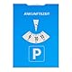 Parkscheibe, 2 Stück, in Blau, aus Papier, doppelseitig einstellbar, Parkuhr mit ANKUNFTSZEIT, für Auto, LKW, Wohnmobil, Parking Disc Blue, Parkscheiben, Parkkarte, Blaue Papier Park Scheibe Karte