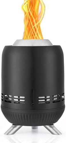 9 Inch Portable Tabletop Fire Pit, Small Smokeless Fire Pit for T...