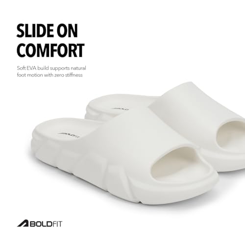 Image of Boldfit Sliders for Man, Eva Foam Men Sliders Slippers, One-Piece Comfort Men Slides with Shock-Absorbing, Soft Cushioning, Water-Resistant & Odor-Free for Beach, Travel, Everyday Wear Flip Flops