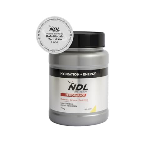 NDL Pro-Health Hydration energy - Bebida Isotónica de hidratación rápida con electrolitos en polvo y sales minerales para el deporte, reduce el cansancio y la fatiga, Lima-Limón, 20 dosis, 750g