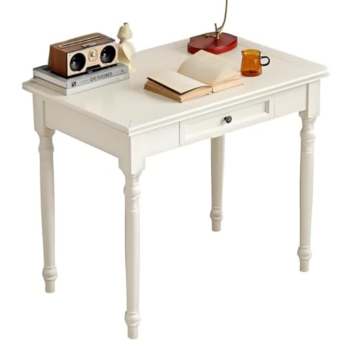 Mavdecll French Farmhouse Wooden Table, 35 Inch Country Writing Desk