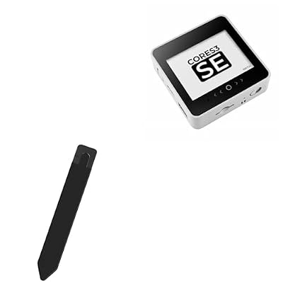BoxWave Stylus Pouch Compatible with M5Stack CoreS3 SE IoT Controller - Stylus PortaPouch, Pen Stylii Holder Carrier Portable Self-Adhesive - Jet Black