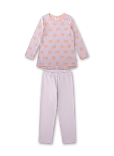 Sanetta Mädchen-Schlafanzug lang lila | Hochwertiger und bequemer Schlafanzug aus Bio-Baumwolle für Mädchen. Pyjamaset für Mädchen 128
