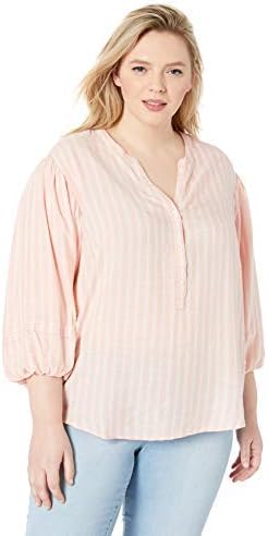 Jessica Simpson Women's Sena Bubble Sleeve Button Up Blouse