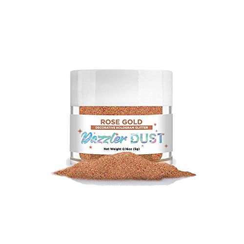Bakell Rose Gold Art & Craft Glitter, 5G Jar | Dazzler Dust | Non-Toxic Decorating Glitter | Arts, Crafts, Slime, Glue, Paint, Face & Body (Rose Gold) #TOP3