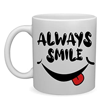 ZORI Always Smile - Printed Glossy, Ceramic Coffee Mug