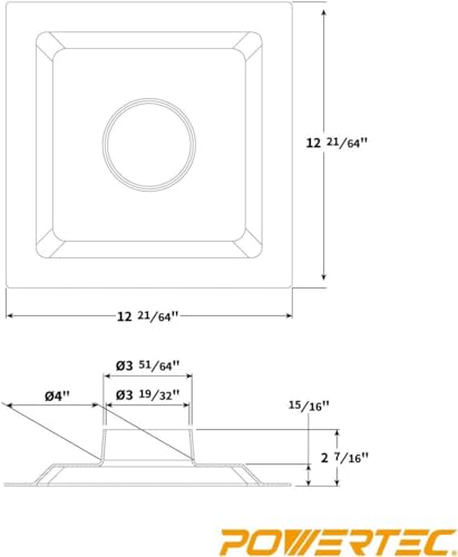 POWERTEC 70131 12-Inch Hood