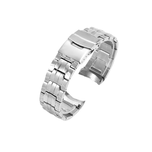Bracelet métal 22mm noir en acier massif idéal pour boîtier EF550