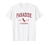 Photo Gallery paradise california ca vintage sports - stampa rossa maglietta Photo Gallery paradise california ca vintage sports - stampa rossa maglietta