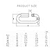 Oval Locking Snap Hook 5pcs Stainless Steel Oval Quick Connector - Heavy-Duty Load-Rated Suitable for Lifting, Marine, and Industrial Safety Applications for Outdoor Use(M8)