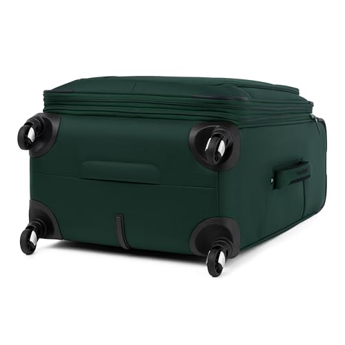 Image of Travelpro Maxlite 5 Softside Expandable Luggage with 4 Spinner Wheels, Lightweight Suitcase, Men and Women, Forest Green, Checked-Medium 25-Inch