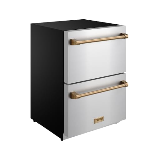 Image of 24 Inch Undercounter Built-In /Freestanding Drawer Freezer - Stainless Steel /Bronze | Gordon Ramsay Series