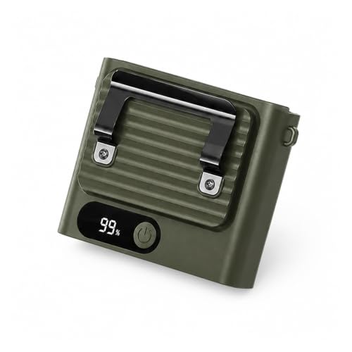 Ventilador de cintura portátil ZYFSHA contra el sofoco, mini extractor colgante USB verde