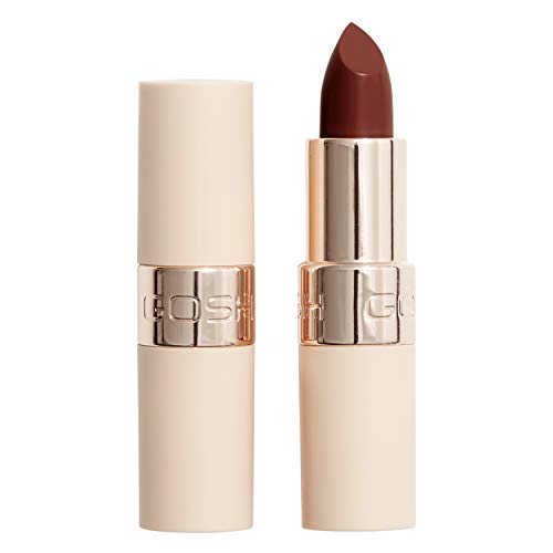 GOSH Lipstick Luxury Nude with Light Sheen I Intense Nude Shades for Natural Lips I Highly Pigmented, Moisturising Lip Stick for Soft Lips I Long-Lasting, Perfume-Free & 100% Vegan I 006 Naked