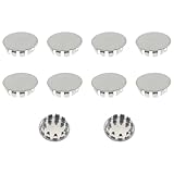 LBTODH 10 PCS Electrical Box Knockout Plugs Round Stainless Steel Seal Electrical Panel Knockout Plugs for Closure Unused 1/2'' Electric Box Outlets Holes