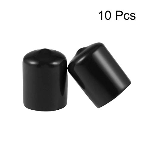 TA-VIGOR 10Pcs Rubber End Caps, 20mm ID Round Flexible Screw End Caps Thread Protectors - Image 2