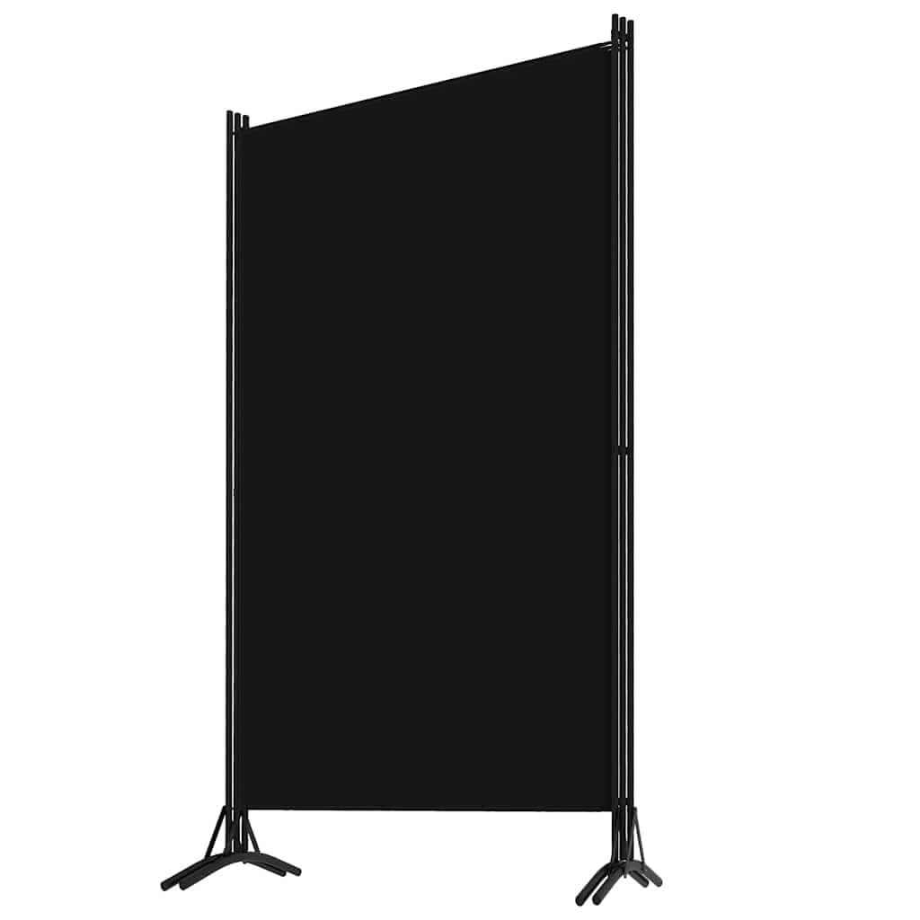Paravent pliable 3 pièces Noir 260 x 180 cm