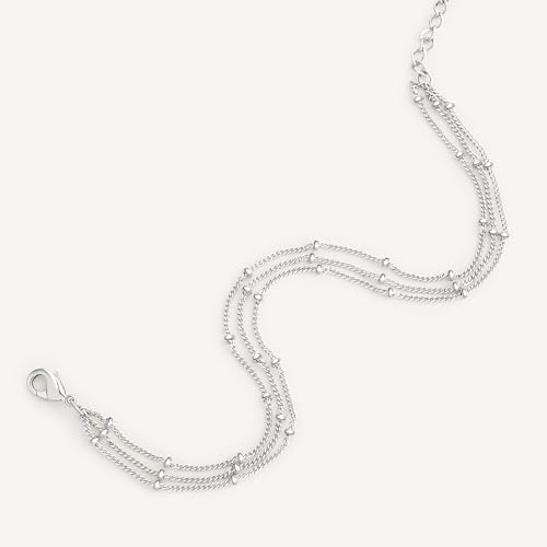 Image of MEVECCO Bracelet for Women 14K Gold Plated Dainty Chain Simple Jewelry Cute Handmade Minimalist for Her