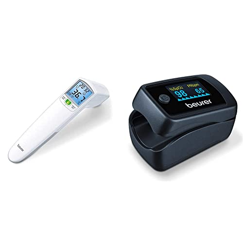 Beurer FT 100, kontaktloses Fieberthermometer mit Infrarot-Messtechnik & PO 45 Pulsoximeter, Messung von Sauerstoffsättigung(SpO2), Herzfrequenz(Puls) und Perfusions Index(PI), schmerzfreie Anwendung Beurer FT 100, kontaktloses Fieberthermometer mit Infrarot-Messtechnik & PO 45 Pulsoximeter, Messung von Sauerstoffsättigung(SpO2), Herzfrequenz(Puls) und Perfusions Index(PI), schmerzfreie Anwendung