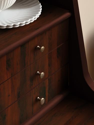 Dimoon Peel and Stick Wallpaper Wood Countertop Contact Paper Red Brown Wood Wallpaper for Cabinets and Drawers Dark Wood Grain Thicken Removable Rustic Waterproof Self Adhesive Bedroom 236"x15.7"