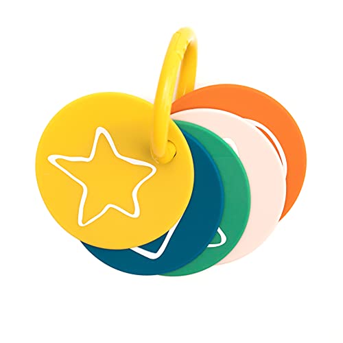 Image of Bella Tunno Teething Flashcards - Soft & Easy Grip Baby Teether and Baby Teething Toys to Help Soothe Gums & Promote Learning Non-Toxic, BPA Free Silicone Teether, Taking Shape