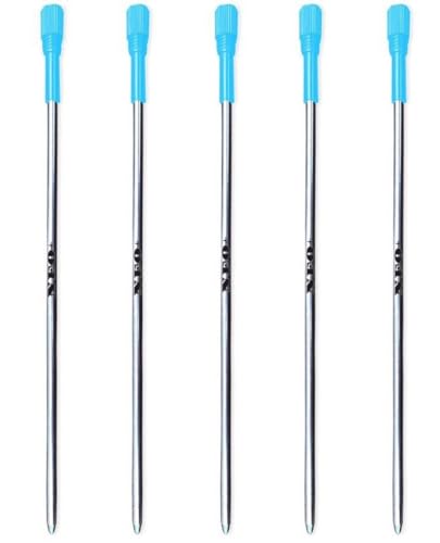 Recharges compatibles avec le stylo à bille rempli Swarovski Stardust Crystal Elements (5 encres bleues)
