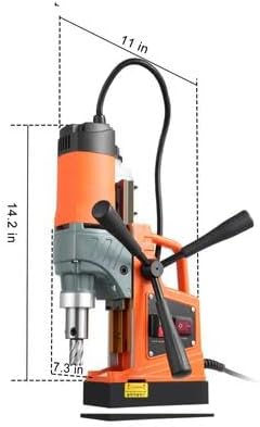 Happybuy Magnetic Drill, 1450W Power, 40mm Boring Diameter, 12500N Holding Force, 850 RPM Electric Mag Drill for Home Improvement and Industrial Use