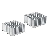 Aluminum Heatsink ZZHXSM 2pcs 40x40x20mm Silver Aluminum Cooling Fin Radiator with 3M Thermal Conductive Adhesive Tape Heat Sink Cooler for Electronic Chip IC LED with Thermal Conductive Tape