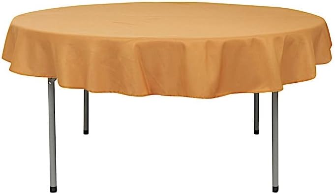 10 manteles redondos dorados de poliéster de 70 pulgadas, manteles de tela para bodas, fiestas, banquetes, recepciones, eventos, cocina, comedor