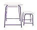 SD Studio Designs Project Center, 55127 Craft Table Play Desk with Bench, Purple/Spatter Gray, 37.75