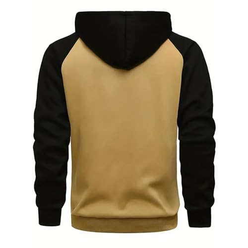 Ymosrh Men's Hoodies, Quarter Zip Long Sleeve Casual Athletic Workout Hooded Sweatshirt Pullover, M-3XL2